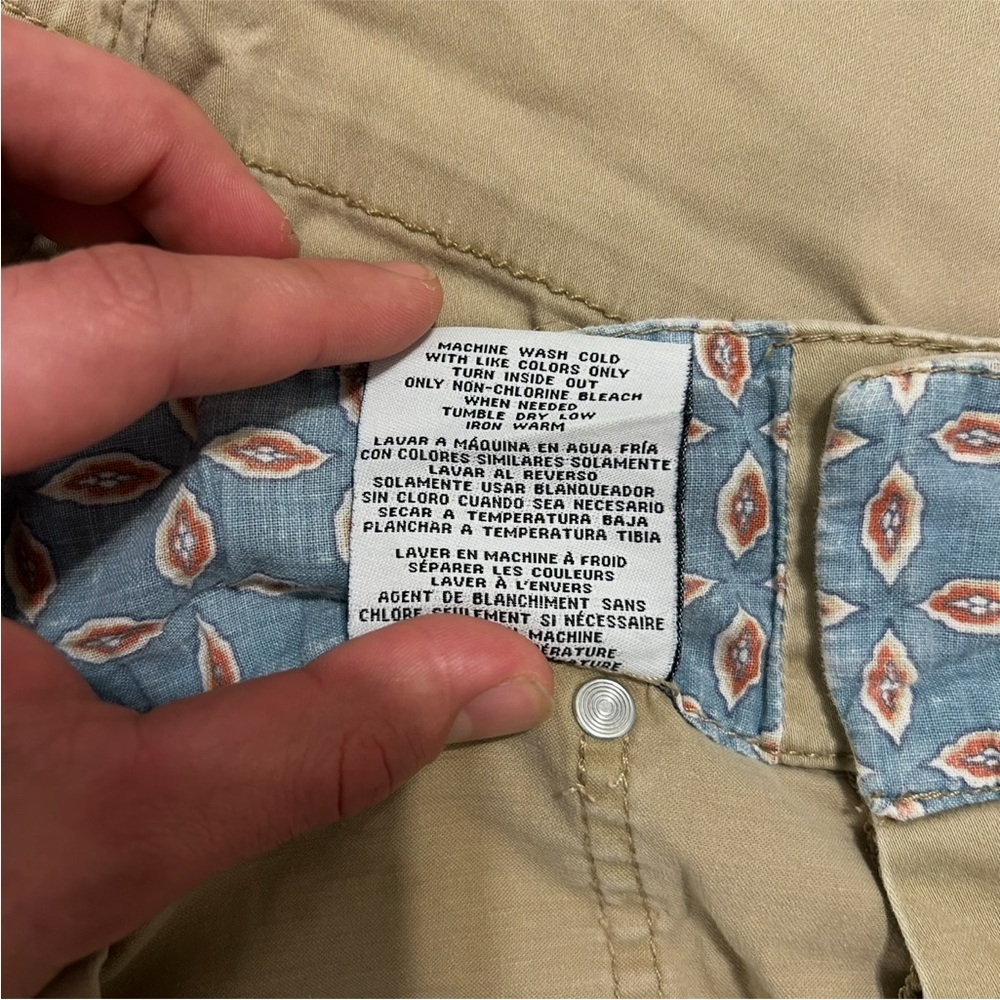 One Sone Khaki Utility Shorts Size 12 Cotton Stretch - Picture 8 of 8